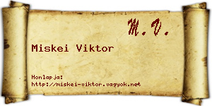 Miskei Viktor névjegykártya